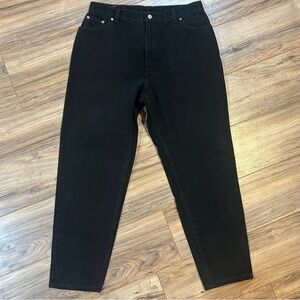 Vintage Levi’s 550 Black Jeans Women’s 18 M Relaxed Fit Tapered Leg Made in USA